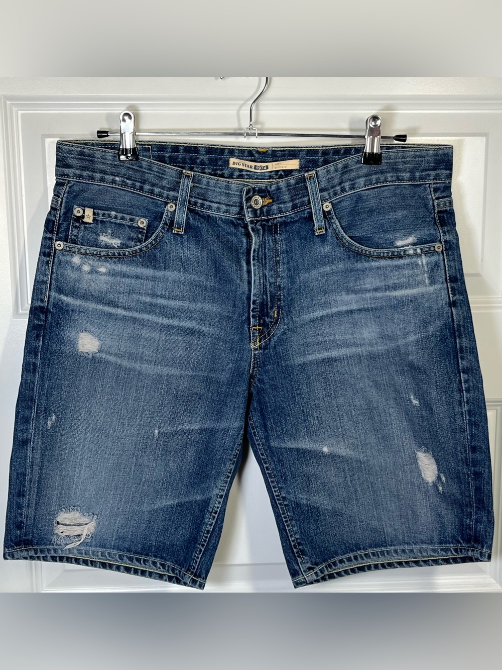 Big Star Joey Boyfriend Bermuda Denim Shorts 30 Distressed Jorts